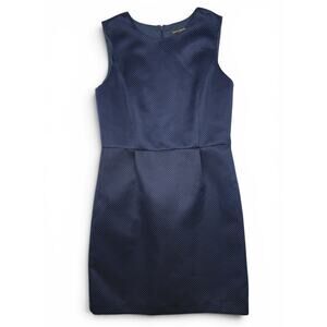 Size 10 Banana Republic Navy Textured Sheath Dress Sleeveless Career